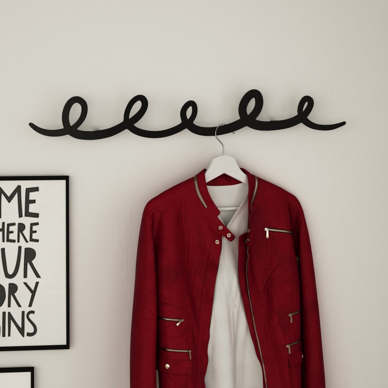 2033_0-800x800 Κρεμάστρα μεταλλική μαύρη 22x5x94cm ed2033 - Image 1