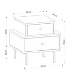 Κομοδίνο Nadia 45x50x40cm μελαμίνη ed2048 - Image 2