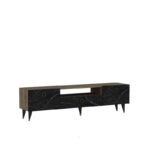 Έπιπλο tv Cavelli μαύρο καρυδί χρώμα μελαμίνη 150x31 3x45cm ed2055 - Image 4