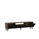 Έπιπλο tv Cavelli μαύρο καρυδί χρώμα μελαμίνη 150x31 3x45cm ed2055 - Image 3