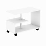 Τραπέζι σαλονιού Karanfil άσπρο μελαμίνη 80x40x52 5εκ ed2058 - Image 3