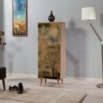 STELLA ΠΑΠΟΥΤΣΟΘΗΚΗ OAK ΜΕΛΑΜΙΝΗ 50x38xH135cm ed205