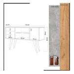 Κονσόλα Leija 120x40x80cm μελαμίνη ed2060 - Image 2