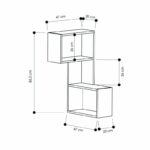 Ραφιέρα Part άσπρο μελαμίνη 47x20x85 5εκ ed2065 - Image 2
