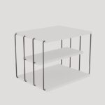 Τραπεζάκι σαλονιού Bianconero λευκό μαύρο χρώμα μελαμίνη 50x34x40cm ed2072 - Image 3