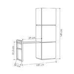 Έπιπλο εισόδου Mello δρυς ανθρακί μελαμίνη μεταλλικά πόδια 109x39x149εκ ed2076 - Image 2