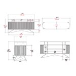 Μπουφές Storili δρυς άσπρο μελαμίνη 150x43x75εκ ed2079 - Image 2