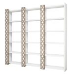 Βιβλιοθήκη City 3 άσπρη 184 6x24 2x170cm ed2082 - Image 3