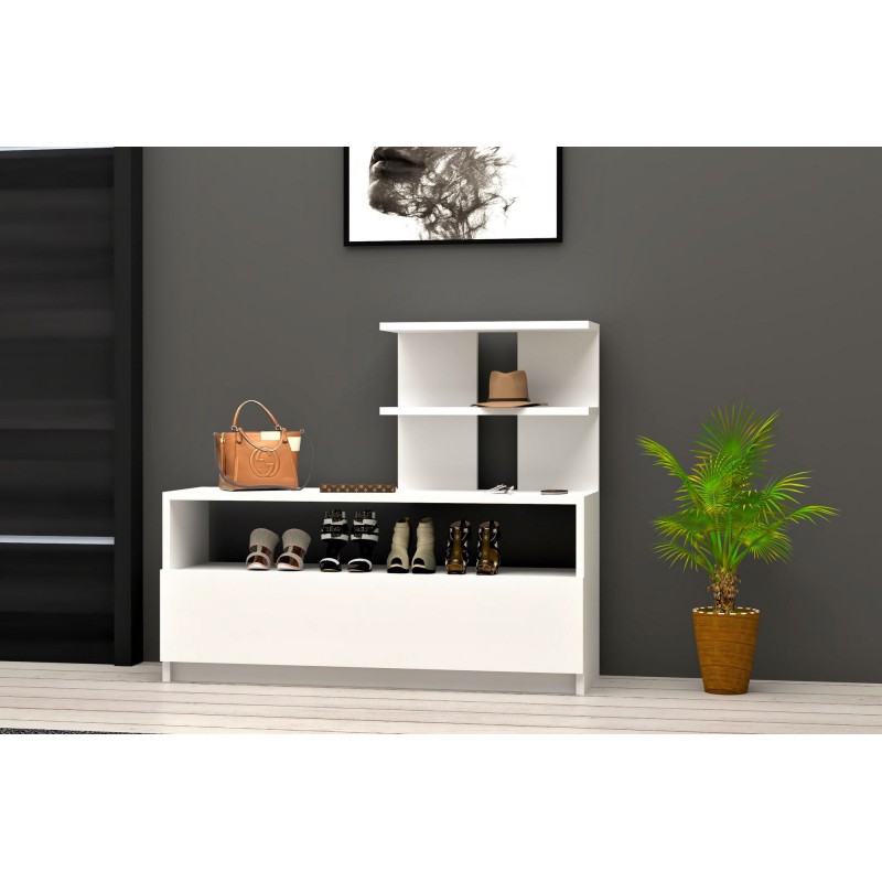 2091_0-800x800 Έπιπλο εισόδου Airy άσπρο μελαμίνη 100x29 6x85εκ ed2091 - Image 1