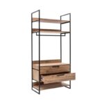 Ντουλάπα Dynamic atlantic pine μελαμίνη μεταλλικά πόδια 104x52x225εκ ed2099 - Image 5