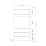 Ντουλάπα Dynamic atlantic pine μελαμίνη μεταλλικά πόδια 104x52x225εκ ed2099 - Image 2