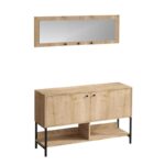 Μπουφές Blassi Sapphire Oak μελαμίνη μεταλλικά πόδια 120x35x90εκ ed2118 - Image 3