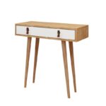 Κονσόλα Dokka άσπρο δρυς μελαμίνη 80x30x87 6εκ ed2126 - Image 3