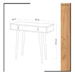 Κονσόλα Dokka άσπρο δρυς μελαμίνη 80x30x87 6εκ ed2126 - Image 2