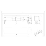 Έπιπλο τηλεόρασης Panarea 180x29 5x49cm ed212 - Image 2