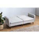 Καναπές κρεβάτι τριθέσιος Aqua κρεμ 202x83x82cm ed2130 - Image 5