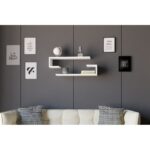 Ράφι τοίχου Eldo άσπρο χρώμα μελαμίνη 60x19 6x15cm ed2131