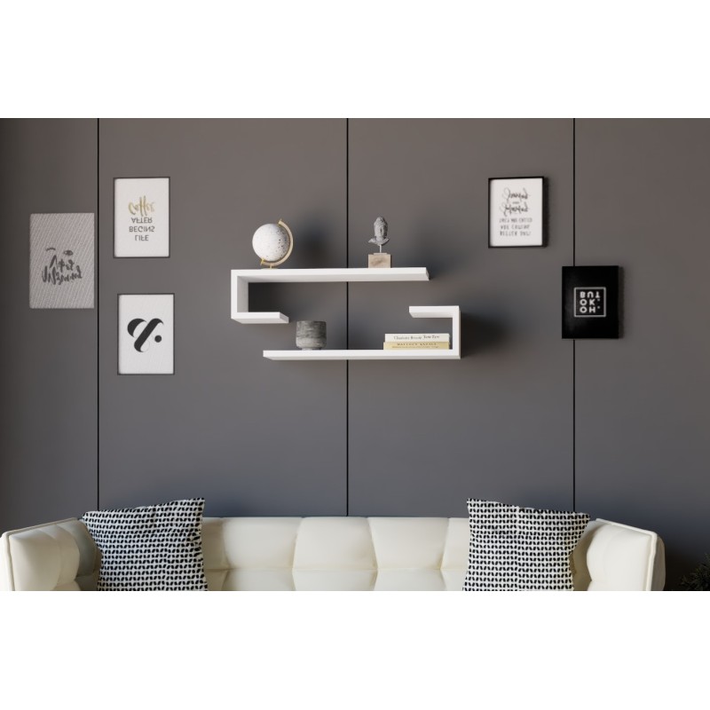 2131_0-800x800 Ράφι τοίχου Eldo άσπρο χρώμα μελαμίνη 60x19 6x15cm ed2131 - Image 1