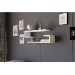 Ράφι τοίχου Eldo άσπρο χρώμα μελαμίνη 60x19 6x15cm ed2131 - Image 5