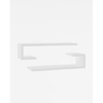 Ράφι τοίχου Eldo άσπρο χρώμα μελαμίνη 60x19 6x15cm ed2131 - Image 3
