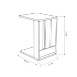 Βοηθητικό τραπέζι Edi άσπρη μελαμίνη 37x45x60cm ed2133 - Image 2