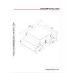 Τραπέζι σαλονιού Sarafina άσπρο καρυδί μελαμίνη 103x60x39 4εκ ed2137 - Image 2