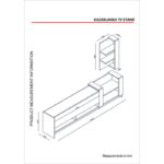 Έπιπλο τηλεόρασης Hain λευκό sapphire 182x29 5x45cm ed2140 - Image 2