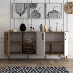 Μπουφέ Esordio 180x45x80cm μελαμίνη oak λευκό ed2142 - Image 4