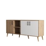 Μπουφέ Esordio 180x45x80cm μελαμίνη oak λευκό ed2142 - Image 3