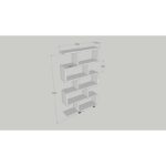 Βιβλιοθήκη Elif άσπρο μελαμίνη 90x20x156εκ ed214 - Image 2