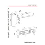 Έπιπλο tv Alicudi μελαμίνη 179x28 5x45 8cm ed2159 - Image 2