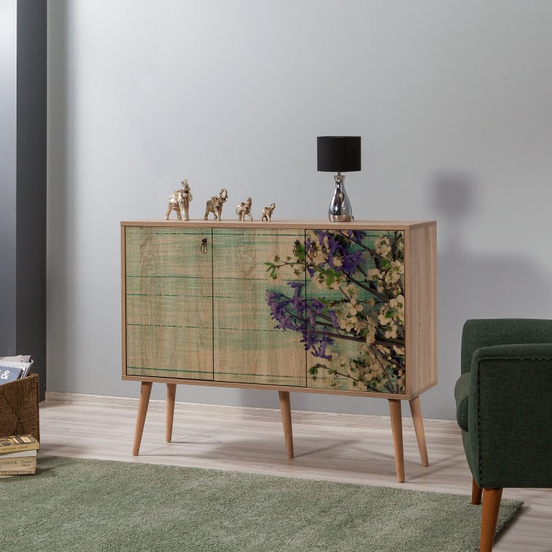 2160_0-800x800 Μπουφέ Mente 2 SONOMA OAK ΜΕΛΑΜΙΝΗ 120x36xH90cm ed2160 - Image 1