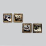 Διακοσμητικά ξύλινα αξεσουάρ τοίχου 14x14cm ed2174 - Image 4