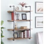 Ράφι Tubo μέταλλο ξύλο 60x70x14cm ed2178 - Image 4