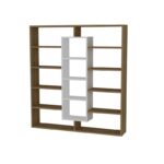 Βιβλιοθήκη Ample καρυδί άσπρο μελαμίνη 125x22x135 7εκ ed2180 - Image 3