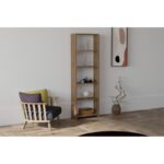 Βιβλιοθήκη New καρυδί μελαμίνη 50x19 6x160εκ ed2183