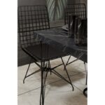 Σετ τραπεζαρία Nice 5τεμ μαύρο χρώμα μελαμίνη 120x60x75cm ed2196 - Image 4