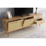 Έπιπλο TV Frosinone oak μαύρο χρώμα μελαμίνη 180x40x60cm ed2220 - Image 4