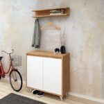 Έπιπλο εισόδου Obsoyo δρυς άσπρο μελαμίνη 80x35x100εκ ed2233 - Image 3