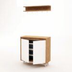 Έπιπλο εισόδου Obsoyo δρυς άσπρο μελαμίνη 80x35x100εκ ed2233 - Image 2