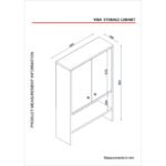 Ντουλάπι μπάνιου Vira άσπρο μελαμίνη 59 3x19 5x90εκ ed2235 - Image 2