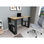 Γραφείo Varese 120x60x73 8cm oak μαύρο ed2246