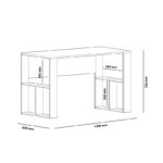 Γραφείo Varese 120x60x73 8cm oak μαύρο ed2246 - Image 2