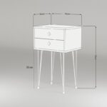 Κομοδίνο Luna 45x35x70cm ed2247 - Image 2