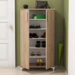 Έπιπλο εισόδου παπουτσοθήκη Asta καρυδί χρώμα μελαμίνη 72x32 5x120cm ed2249 - Image 4