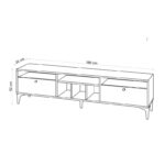 Έπιπλο τηλεόρασης Tito 180x35x52cm μελαμίνη ed2251 - Image 2