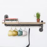 Ράφι Tubo μέταλλο ξύλο 60x35x14cm ed2256