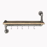 Ράφι Tubo μέταλλο ξύλο 60x35x14cm ed2256 - Image 5