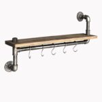 Ράφι Tubo μέταλλο ξύλο 60x35x14cm ed2256 - Image 3