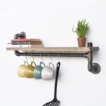 Ράφι Tubo μέταλλο ξύλο 60x35x14cm ed2256 - Image 2